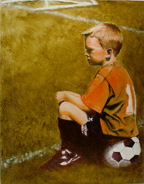 Boy on Soccer Ball